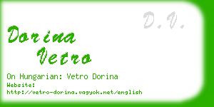 dorina vetro business card